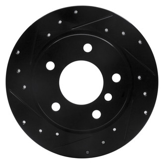 R1 Concepts® - eLINE™ Drilled and Slotted 1-Piece Rear Driver Side Brake Rotor