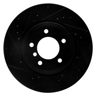 R1 Concepts® - eLINE™ Drilled and Slotted 1-Piece Front Driver Side Brake Rotor
