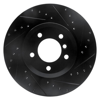 R1 Concepts® - eLINE™ Drilled and Slotted 1-Piece Front Passenger Side Brake Rotor