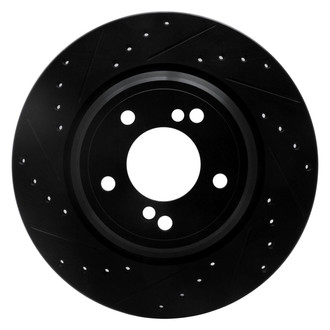 R1 Concepts® - eLINE™ Drilled and Slotted 1-Piece Rear Driver Side Brake Rotor