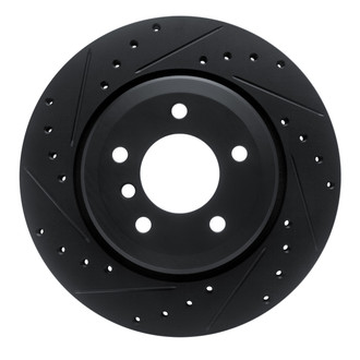 R1 Concepts® - eLINE™ Drilled and Slotted 1-Piece Rear Driver Side Brake Rotor