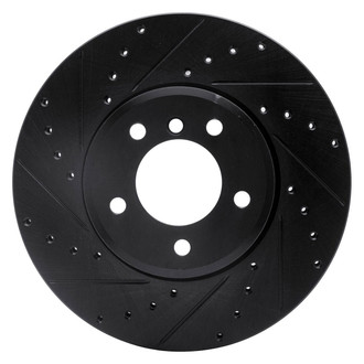 R1 Concepts® - eLINE™ Drilled and Slotted 1-Piece Front Driver Side Brake Rotor