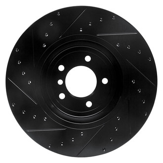 R1 Concepts® - eLINE™ Drilled and Slotted 1-Piece Front Passenger Side Brake Rotor