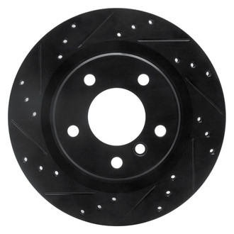 R1 Concepts® - eLINE™ Drilled and Slotted 1-Piece Rear Driver Side Brake Rotor