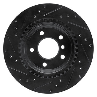 R1 Concepts® - eLINE™ Drilled and Slotted 1-Piece Rear Passenger Side Brake Rotor