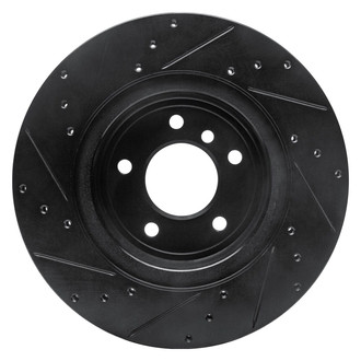 R1 Concepts® - eLINE™ Drilled and Slotted 1-Piece Rear Passenger Side Brake Rotor