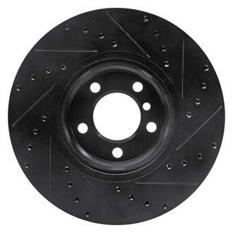 R1 Concepts® - eLINE™ Drilled and Slotted 1-Piece Front Passenger Side Brake Rotor