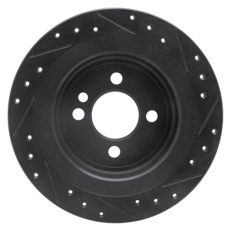 R1 Concepts® - eLINE™ Drilled and Slotted 1-Piece Rear Driver Side Brake Rotor