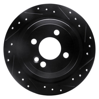 R1 Concepts® - eLINE™ Drilled and Slotted 1-Piece Rear Passenger Side Brake Rotor