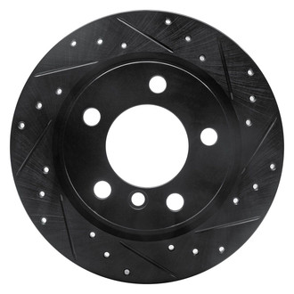 R1 Concepts® - eLINE™ Drilled and Slotted 1-Piece Rear Passenger Side Brake Rotor