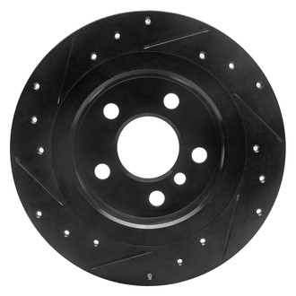 R1 Concepts® - eLINE™ Drilled and Slotted 1-Piece Rear Passenger Side Brake Rotor