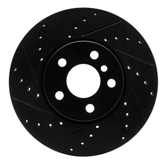 R1 Concepts® - eLINE™ Drilled and Slotted 1-Piece Front Driver Side Brake Rotor