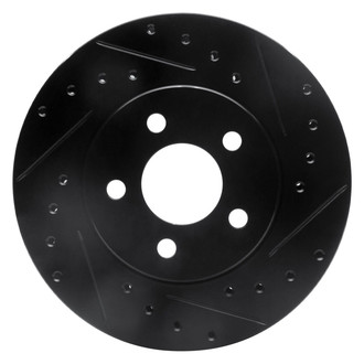 R1 Concepts® - eLINE™ Drilled and Slotted 1-Piece Front Passenger Side Brake Rotor