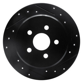 R1 Concepts® - eLINE™ Drilled and Slotted 1-Piece Rear Passenger Side Brake Rotor