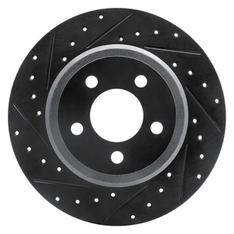 R1 Concepts® - eLINE™ Drilled and Slotted 1-Piece Rear Driver Side Brake Rotor