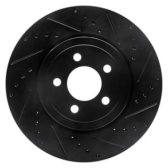R1 Concepts® - eLINE™ Drilled and Slotted 1-Piece Front Passenger Side Brake Rotor