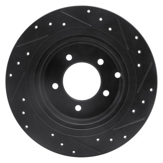 R1 Concepts® - eLINE™ Drilled and Slotted 1-Piece Rear Driver Side Brake Rotor