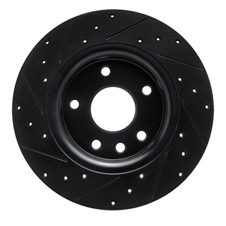 R1 Concepts® - eLINE™ Drilled and Slotted 1-Piece Rear Passenger Side Brake Rotor