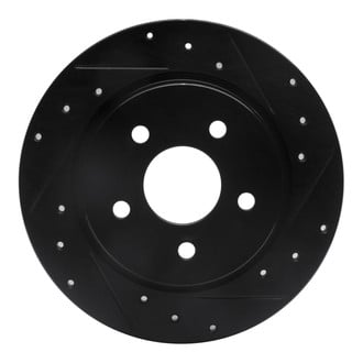 R1 Concepts® - eLINE™ Drilled and Slotted 1-Piece Rear Passenger Side Brake Rotor