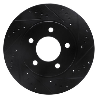 R1 Concepts® - eLINE™ Drilled and Slotted 1-Piece Front Passenger Side Brake Rotor