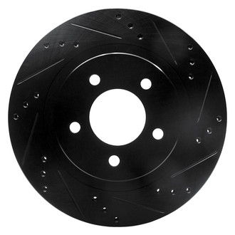 R1 Concepts® - eLINE™ Drilled and Slotted 1-Piece Front Passenger Side Brake Rotor