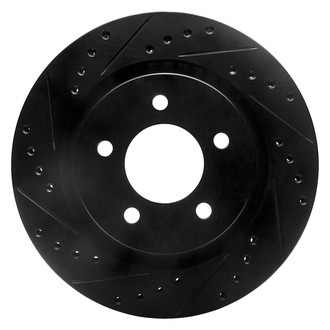 R1 Concepts® - eLINE™ Drilled and Slotted 1-Piece Front Driver Side Brake Rotor