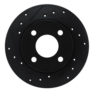 R1 Concepts® - eLINE™ Drilled and Slotted 1-Piece Front Driver Side Brake Rotor