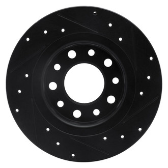 R1 Concepts® - eLINE™ Drilled and Slotted 1-Piece Rear Driver Side Brake Rotor