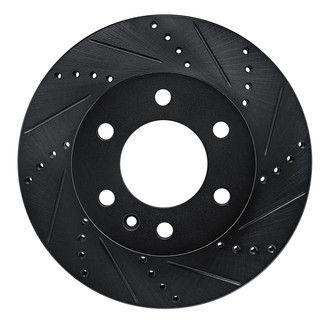 R1 Concepts® - eLINE™ Drilled and Slotted 1-Piece Front Passenger Side Brake Rotor