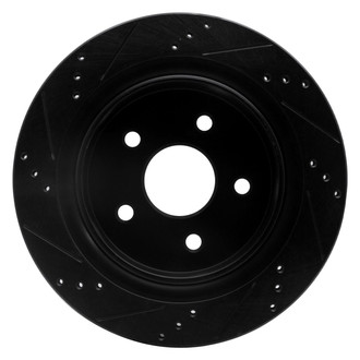 R1 Concepts® - eLINE™ Drilled and Slotted 1-Piece Rear Passenger Side Brake Rotor