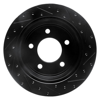 R1 Concepts® - eLINE™ Drilled and Slotted 1-Piece Rear Driver Side Brake Rotor