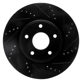 R1 Concepts® - eLINE™ Drilled and Slotted 1-Piece Front Passenger Side Brake Rotor