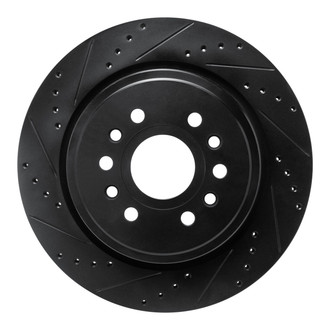 R1 Concepts® - eLINE™ Drilled and Slotted 1-Piece Rear Driver Side Brake Rotor