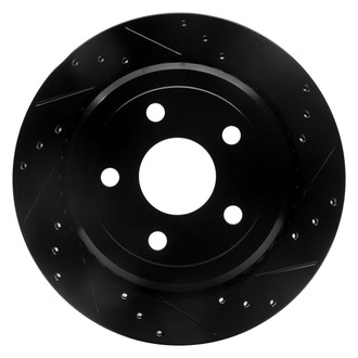 R1 Concepts® - eLINE™ Drilled and Slotted 1-Piece Rear Passenger Side Brake Rotor