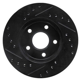 R1 Concepts® - eLINE™ Drilled and Slotted 1-Piece Front Passenger Side Brake Rotor