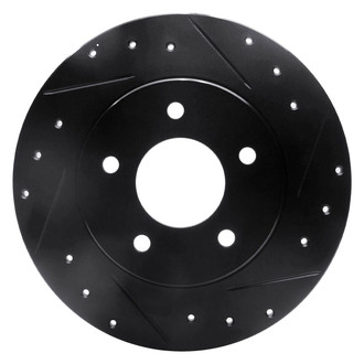 R1 Concepts® - eLINE™ Drilled and Slotted 1-Piece Rear Passenger Side Brake Rotor