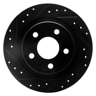 R1 Concepts® - eLINE™ Drilled and Slotted 1-Piece Rear Driver Side Brake Rotor