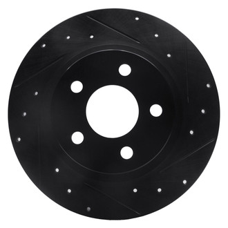 R1 Concepts® - eLINE™ Drilled and Slotted 1-Piece Rear Passenger Side Brake Rotor