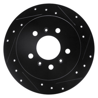 R1 Concepts® - eLINE™ Drilled and Slotted 1-Piece Rear Passenger Side Brake Rotor