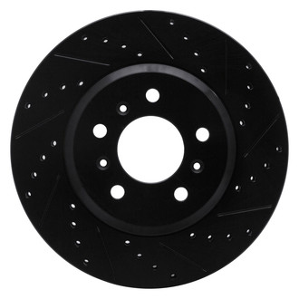 R1 Concepts® - eLINE™ Drilled and Slotted 1-Piece Front Passenger Side Brake Rotor