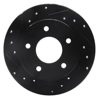 R1 Concepts® - eLINE™ Drilled and Slotted 1-Piece Rear Driver Side Brake Rotor