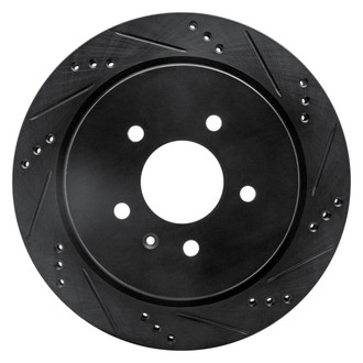 R1 Concepts® - eLINE™ Drilled and Slotted 1-Piece Rear Passenger Side Brake Rotor