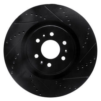 R1 Concepts® - eLINE™ Drilled and Slotted 1-Piece Front Passenger Side Brake Rotor