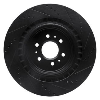 R1 Concepts® - eLINE™ Drilled and Slotted 1-Piece Rear Driver Side Brake Rotor