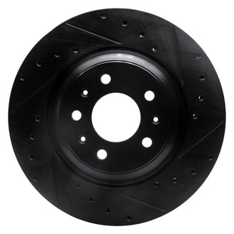 R1 Concepts® - eLINE™ Drilled and Slotted 1-Piece Front Passenger Side Brake Rotor