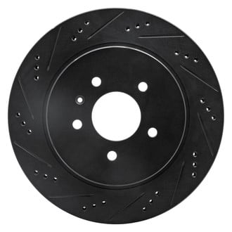 R1 Concepts® - eLINE™ Drilled and Slotted 1-Piece Rear Driver Side Brake Rotor