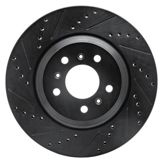 R1 Concepts® - eLINE™ Drilled and Slotted 1-Piece Front Driver Side Brake Rotor