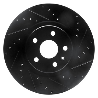 R1 Concepts® - eLINE™ Drilled and Slotted 1-Piece Front Passenger Side Brake Rotor