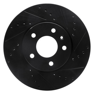 R1 Concepts® - eLINE™ Drilled and Slotted 1-Piece Front Passenger Side Brake Rotor