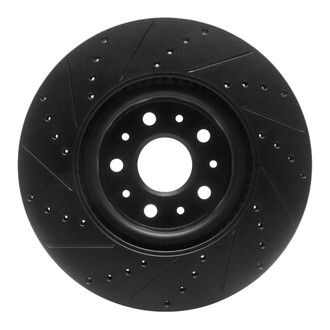 R1 Concepts® - eLINE™ Drilled and Slotted 1-Piece Front Passenger Side Brake Rotor